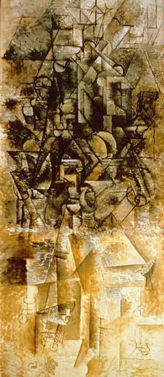 Mann a la Mandoline 3 1911 Kubismus Pablo Picasso Ölgemälde